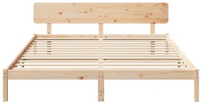 vidaXL Κρεβάτι με Κεφαλάρι 180x200 εκ Μασίφ Ξύλο Πεύκου