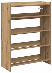 vidaXL Ράφι παπουτσιών  Artisan Oak 60x25x81 cm Κατασκευασμένο ξύλο