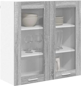 vidaXL Κρεμαστό ντουλάπι Γκρίζο Σονομα 80 x 31 x 80 εκ.