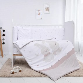 Σετ Προίκας Μωρού κούνιας Smile  6τεμ. 60x120cm "Honey Bunny" Beige  20801156501 Lorelli