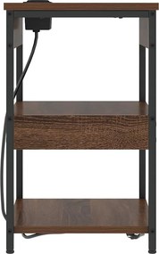 vidaXL Κομοδίνο Καφέ δρυς 41 x 31 x 51 εκ. Επεξεργασμένο Ξύλο