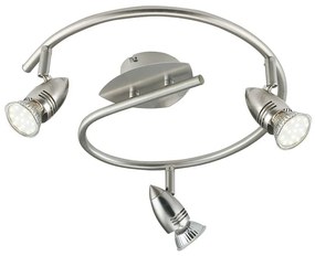 Φωτιστικό Οροφής - Σποτ Sunny SPOT-SUNNY-S3 Ρυθμιζόμενο 3xGU10 5W 30x31,5cm Nickel Intec Metal