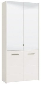 Shoe Storage Menorca 2K 2OG White High Gloss 89.5x37.5x199 cm