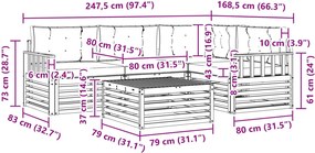 vidaXL Σειρά Καναπέ Εξωτερικού 6 pcs Λευκό και Κρεμ Πολυεστέρας