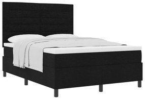 vidaXL Κρεβάτι με Βαλίτσα Μαύρο 160x200 εκ. Υφασμάτινο