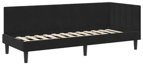 vidaXL Κρεβάτι Γωνίας με κεφαλάρι Μαύρο 80 x 200 cm Βελούδο