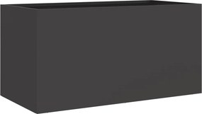 vidaXL Ζαρντινιέρα Μαύρη 62x30x29 εκ. από Χάλυβα