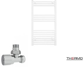 Thermo ALTO Θερμαινόμενη πετσετοκρεμάστρα από Mild Steel με υδραυλική λειτουργία, 80x50cm White