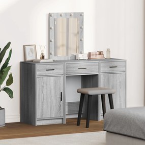 vidaXL Τραπέζι περιποίησης με συρτάρι 3 pcs Γκρι 50 x 41 x 135 εκ