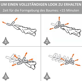 HOMCOM Μίνι Χριστουγεννιάτικο Δέντρο με Τεχνητό Χιόνι, Ύψος 60 cm, με Βάση Τσιμέντου, Πολύχρωμο