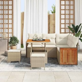 vidaXL Σετ Καναπέ Κήπου 8 pcs Μπεζ, Κρέμα 80 x 80 x 71 cm
