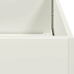 vidaXL Ζαρντινιέρα Λευκή 280x80x40 εκ. από Χάλυβα