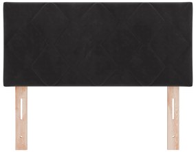 vidaXL LED Κεφαλάρι Σχεδιασμού Διαμαντένιου Μπλοκ Μαύρο 90 εκ. Βελούδο