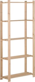 vidaXL Ραφιέρα 5 Επιπέδων 80 x 28,5 x 170 εκ. από Μασίφ Ξύλο Πεύκου