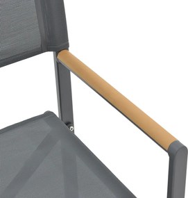 Πολυθρόνα σκηνοθέτη Mabu pakoworld ανθρακί αλουμίνιο 56x48x86εκ