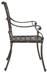 vidaXL Καρέκλα Κήπου 2 pcs Μπρονζέ 55 x 56.5 x 91εκ Αλουμίνιο