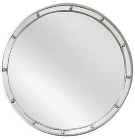 Artekko Dia Ασημί Μεταλλικός Στρογγυλός Καθρέπτης Τοίχου (60x3.5x60)cm Artekko 661-2001-SILVER