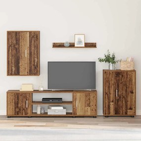 vidaXL Σετ 4 τεμαχίων για ντουλάπα τηλεόρασης 4 pcs Παλιό ξύλο