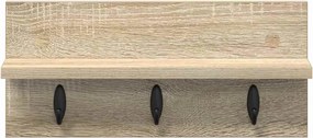 vidaXL Τοίχου Κρεμάστρα Δρύς Sonoma 40 x 10,5 x 18 εκ
