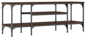 vidaXL Έπιπλο Τηλεόρασης Καφέ Δρυς 121x35x45 εκ. Επεξ. Ξύλο/Σίδερο