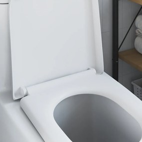 vidaXL Καθίσμα Τουαλέτας Γρήγορων Απελευθέρωσης με Μαλακή Κλείδωση Duroplast Λευκό