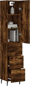 vidaXL Ντουλάπι Καπνιστή δρυς 34,5x34x180 εκ. από Επεξεργασμένο Ξύλο