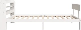 vidaXL Σκελετός Κρεβ. Χωρίς Στρώμα Λευκό 75x190 εκ Μασίφ Πεύκο