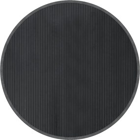 vidaXL Χαλί Στρογγυλό Γκρι 100 εκ. Μπαμπού