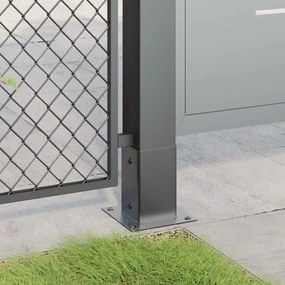 vidaXL Βάσεις στύλων τετράγωνες 12 τεμάχια Χάλυβας με επικάλυψη σκόνης