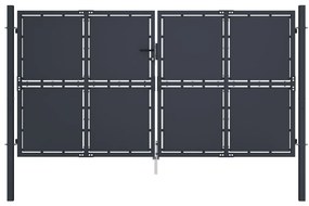 vidaXL Πόρτα Κήπου Ανθρακί 300x150 εκ. από Ατσάλι