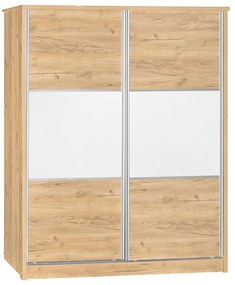 Ντουλάπα ρούχων Chase δίφυλλη με συρόμενες πόρτες χρώμα φυσικό 152.5x56.5x185εκ Υλικό: PARTICLE BOARD 249-000020