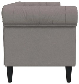 vidaXL Καναπές Τριθέσιος Chesterfield Taupe Υφασμάτινος