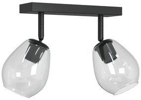 vidaXL Σποτ οροφής Μαύρο 33 x 13 x 26 εκ. Γυαλί και μέταλλο