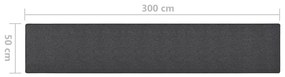 vidaXL Χαλί Διάδρομος Ανθρακί 50 x 300 εκ.