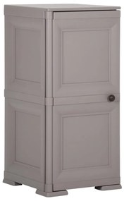 vidaXL Πλαστικό Ντουλάπι Γκρι 40 x 43 x 85,5 εκ. με Σχέδιο Ξύλου