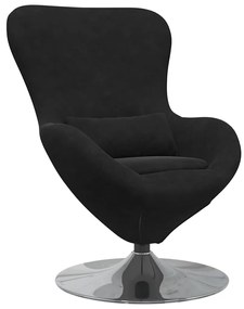 vidaXL Κάθισμα-αυγό Μαύρο 63 x 73 x 90 εκ Βελούδο