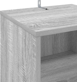 vidaXL Ντουλάπι δίσκων βινυλίου Γκρι Sonoma 38 x 33 x 61 εκ