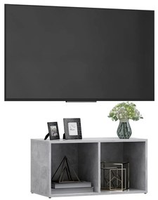 vidaXL Έπιπλο Τηλεόρασης Γκρι Σκυροδέματος 72x35x36,5 εκ. Επεξ. Ξύλο