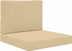 vidaXL Μαξιλάρι Καναπέ Εξωτερικού Χώρου 2 pcs Μπεζ Πολυεστέρας