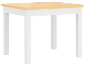 Παιδικό Σετ Τραπέζι με Καρέκλες 4 τεμ. Λευκό και Μπεζ MDF - Λευκό