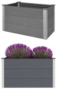 vidaXL Ζαρντινιέρα Υπερυψωμένη Γκρι 100 x 50 x 54 εκ. από WPC