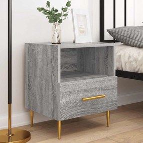 vidaXL Κομοδίνα 2 τεμ. Γκρι Sonoma 40 x 35 x 47,5 εκ. Επεξεργ. Ξύλο