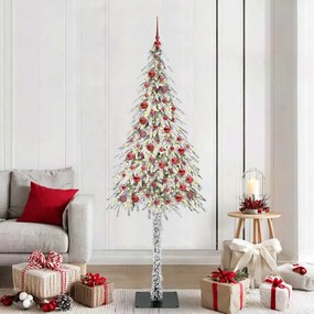 vidaXL Χριστουγεννιάτικο Δέντρο με 300 LED Λευκό 210 cm ΠΕ και Ατσάλι