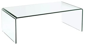 Τραπεζάκι Σαλονιού GLASSER Bent Glass - Γυαλί Clear 110x55x35cm