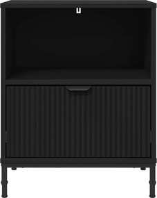 VidaXL Κομοδίνο 2 τεμ. Μαύρο 49 x 36 x 61 εκ Επεξεργασμένο ξύλο