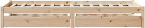 vidaXL Σκελετός Κρεβατιού Χωρίς Στρώμα 100x200 εκ. Μασίφ Πεύκο