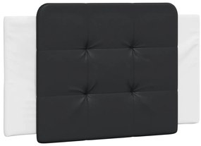 vidaXL Κρεβάτι με Στρώμα Λευκό και Μαύρο 80 x 200 εκ. Συνθετικό Δέρμα