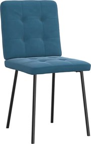 vidaXL Καρέκλες Τραπεζαρίας 2 τεμ. Μπλε Βελούδινες