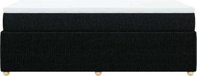 vidaXL Κρεβάτι Boxspring με Στρώμα Μαύρο 90x190 εκ.Υφασμάτινο