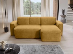 Γωνιακός καναπές Umbert-Moustardi-Δεξιά